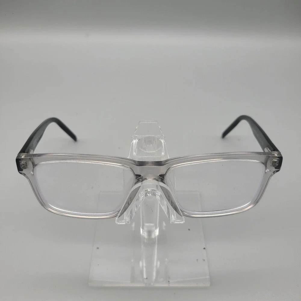 Puma Kids Clear Grey Black Rectangular Eyeglasses Frames PJ0046O 001 51-14-130